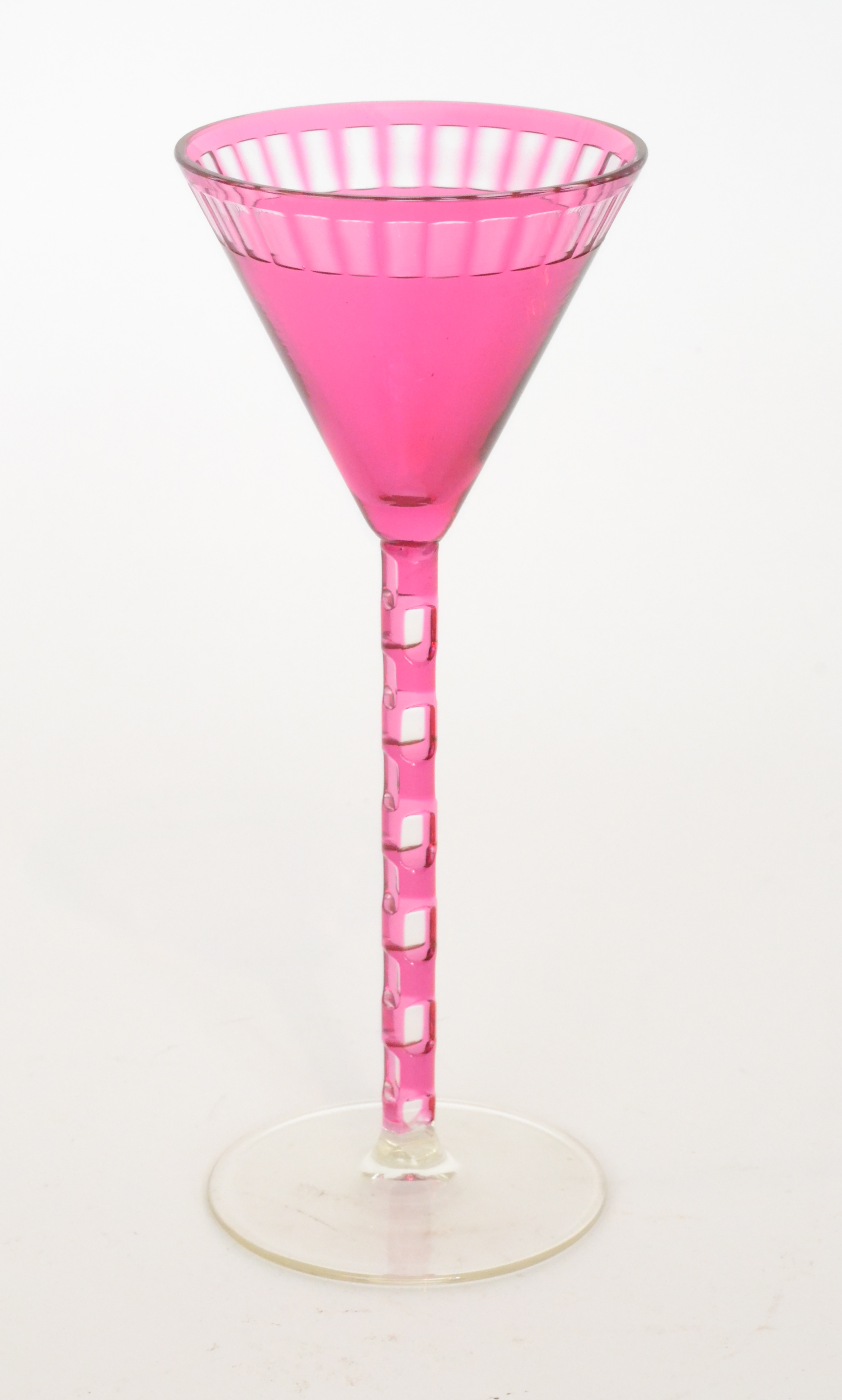 Otto Prutscher - Meyr's Neffe - A stemmed wine glass circa 1906 with a circular spread foot below a