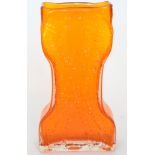 Geoffrey Baxter - Whitefriars - A large Textured range waisted vase, pattern No 9682 in Tangerine,