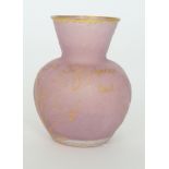 Daum - A small late 19th Century self colour cameo glass vase of spherical form with flared collar