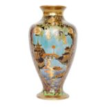 Daisy Makeig-Jones - Wedgwood - A Fairyland Lustre Willow Fairyland pattern vase,