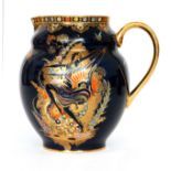 Carlton Ware - Gypsy (Isadora Duncan) - A 1930s Art Deco jug of swollen ovoid form with loop handle