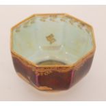 A 1920s Wedgwood lustre octagonal bowl,