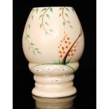 A Clarice Cliff Dry Day pattern shape 362 vase circa 1937,