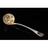 A George III hallmarked silver Old English sifting spoon,