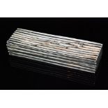 A Victorian hallmarked silver rectangular hair pin box,