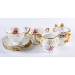 6-setting Royal Crown Derby tea service in the Vine pattern