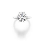 A Diamond Single-Stone Ring The brilliant-cut diamond weighing 5.11 carats, mounted in 18k white