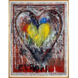 Jim DINE (born in 1935) Printing and Dancing, 2002 Mono print, woodcut and hand coloring with