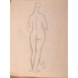 Agustín CARDENAS (Cuban 1927-2001) Nude A) Agustín CARDENAS Nude Pencil on paper. Monogrammed