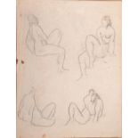 Agustín CARDENAS (Cuban 1927-2001) Study of body postures A) Agustín CARDENAS Study of body postures