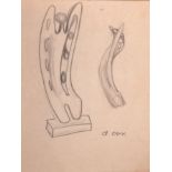 Agustín CARDENAS (Cuban 1927-2001) Study of sculptures Agustín CARDENAS Study of sculptures Pencil