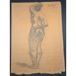 Agustín CARDENAS (Cuban 1927-2001) Nude Agustín CARDENAS Nude Charcoal on paper. Signed upper