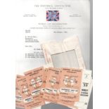 World Cup 1966 Football Tickets: A set of all 10 Wembley / White City tickets sold with official