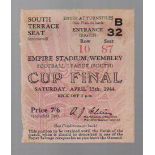 War Cup Final Football Ticket: South final. Chelsea versus Charlton Athletic April 15th 1944 (1)