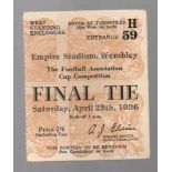 FA Cup Final Football Ticket: Arsenal v Sheffield United April 25th 1936 (1) Very Good
