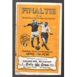 FA Cup Final Football Programme: Arsenal v Huddersfield Town April 26th 1930. Staples removed, bleed