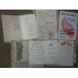 1940s Football Collection: A fine personal record comprising of a Dinner Menu to celebrate the