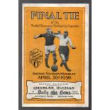 FA Cup Final Football Programme: Arsenal v Huddersfield Town April 26th 1930. Staples removed (1)