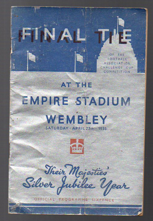 FA Cup Final Football Programme: Sheffield Wednesday v West Bromwich Albion April 27th 1935. Usual