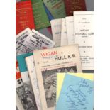 Rugby League Items: A private collection of Ruby League items. 135 programmes from the 50s / 60s,