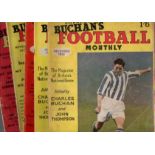 Football Magazines: Charles Buchans Football Monthly magazines 1951-1956, 37 issues (1 Box) Fair-