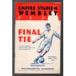 FA Cup Final Football Programme: Portsmouth v Wolverhampton Wanderers April 29th 1939 (1) Good-