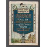 FA Cup Final Football Programme: Bolton Wanderers v West Ham United April 28th 1923. Back cover