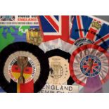 World Cup Football Items: Contains Germany, England and Tournament rosettes, World Cup Willies and
