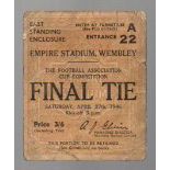 FA Cup Final Football Ticket: Derby County v Charlton Athletic April 27th 1946 (1) Fair