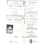World Cup 1966 Football Signatures: England team signatures, Starting 11 to include Moore, Ball,