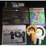 World Cup 1966 Football Items: Contains two large black and white press photographs, Tournament