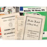 Leeds United Football Programmes: Home and away friendly issues 1953-1991. Includes Leeds v Dundee