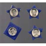 Tottenham Hotspur Football Badges: Blue star plastic badges. Contain large Blanchflower diamond