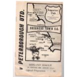 Skegness Town Football Programme: Home issue versus Peterborough United dated February 6th 1960 (