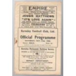 Barnsley Football Programme: Home issue versus Chesterfield dated October 31st 1936 (1) Fair-Good