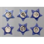 Tottenham Hotspur Football Badges: Blue star plastic badges, large size for Henry, Baker, Smith,
