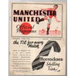 Manchester United Football Programme: Home issue versus Manchester City dated 12th September 1936 (