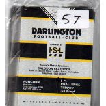 Darlington Football Programmes: A complete set of home for their first non-league season 1989/90 (