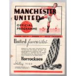 Manchester United Football Programme: Home issue versus Sheffield United dated 2nd October 1937 (