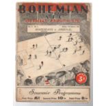 Arsenal Football Programme: Away issue versus Bohemian FC 17th October 1948 (1) Fair