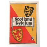 Scotland Football Programme: An unknown issue for the match between Scotland and Belgium played at