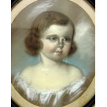 A 19th Century oval Pastel Painting "You