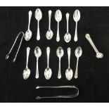 Two sets of 6 silver Coffee Spoons, and