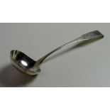 A good large Irish silver Soup Ladle, Du