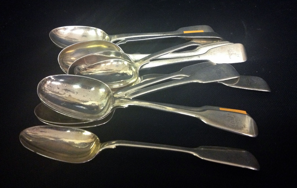 A set of 12 almost matching Teaspoons, w