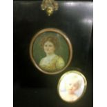 An oval miniature Painting on ivory, "He