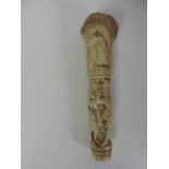 An early Italian carved bone? handle, th