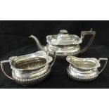 A three piece silver plated Tea Service,