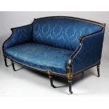 A fine quality large gilt painted and eb