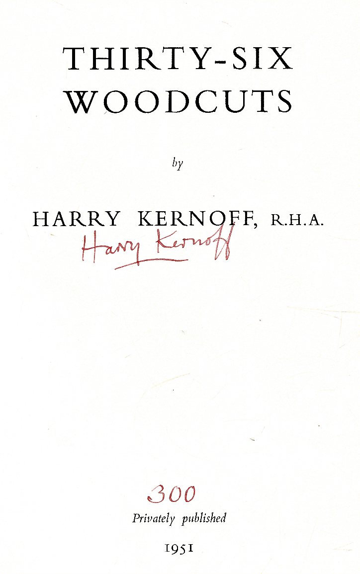 Signed Limited Edition    Kernoff (Harry